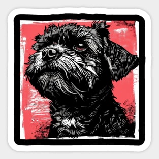 Retro Art Affenpinscher Dog Lover Sticker